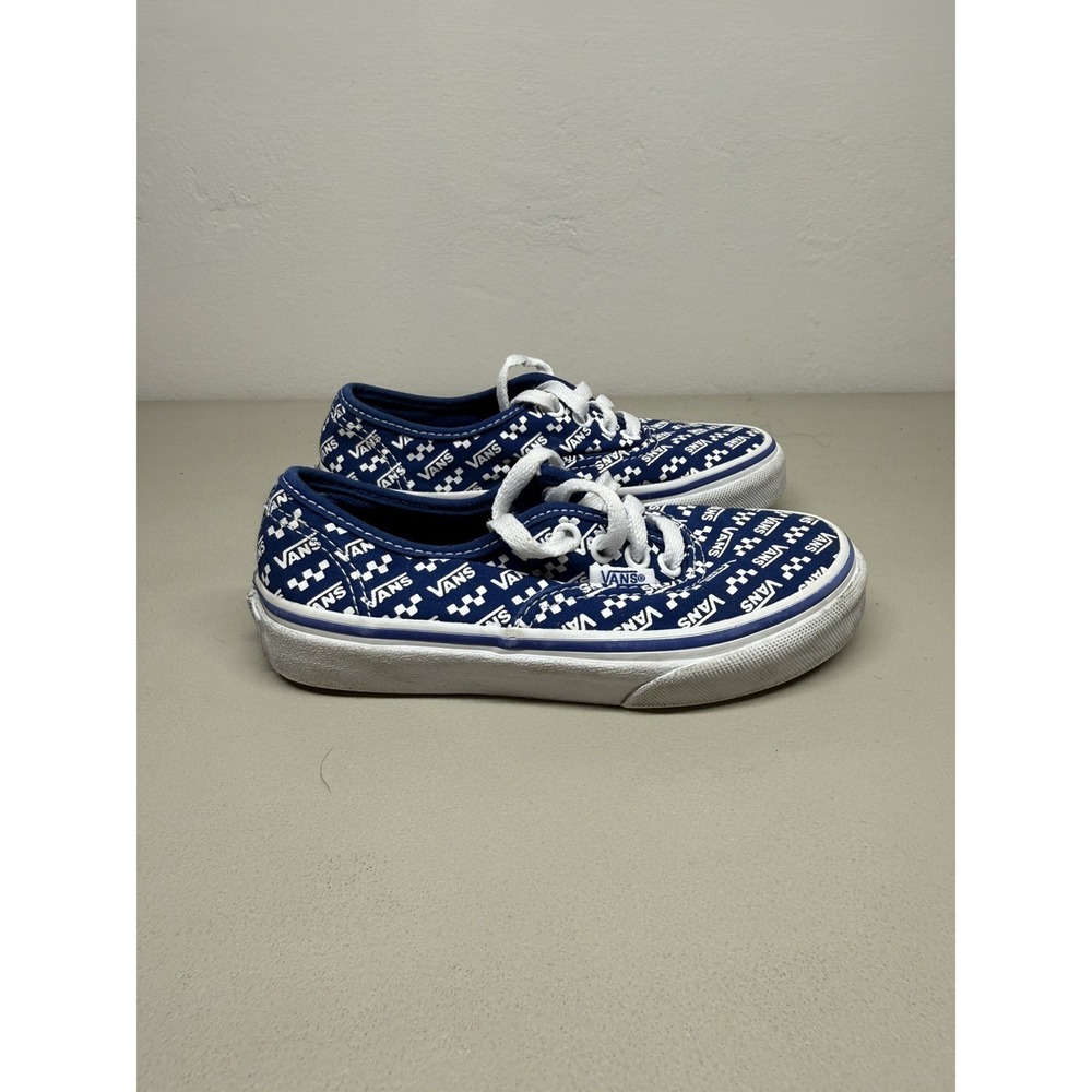 VANS Authentic Logo Repeat True Blue Kids Sz 12